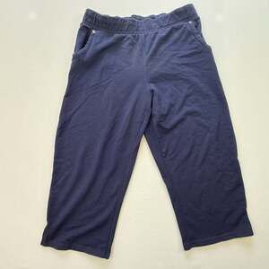 Just My Size Women's Plus Size French Terry Capri Sweatpants, Navy Blue